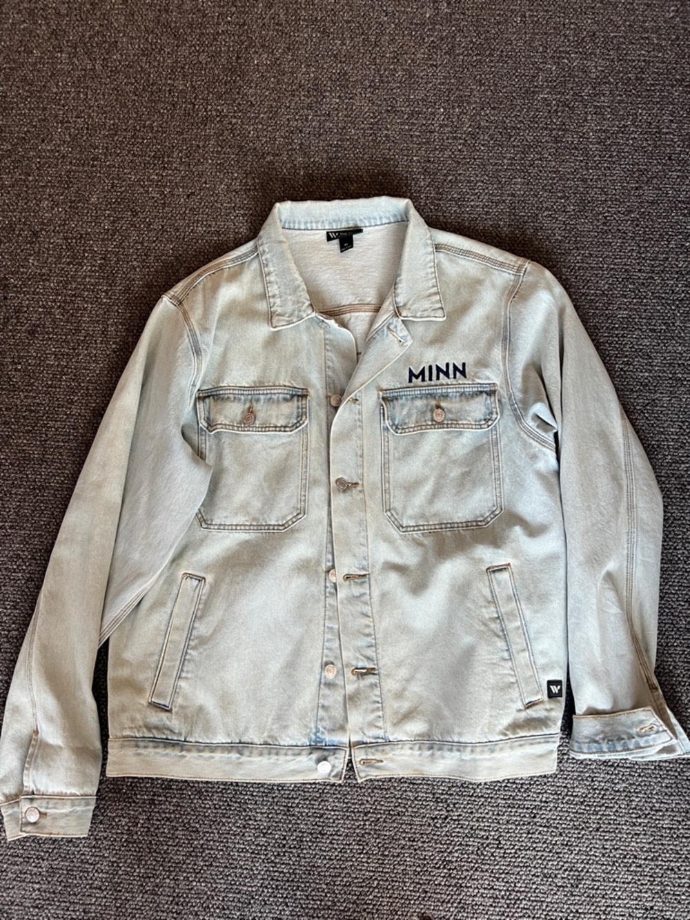 Light Wash Denim Jacket - Men's Casual Coat